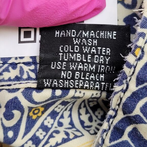 Vintage Baroque Rococo Tile Print Button Shirt M/L 24x28 Oversized Baggy - Picture 9 of 13